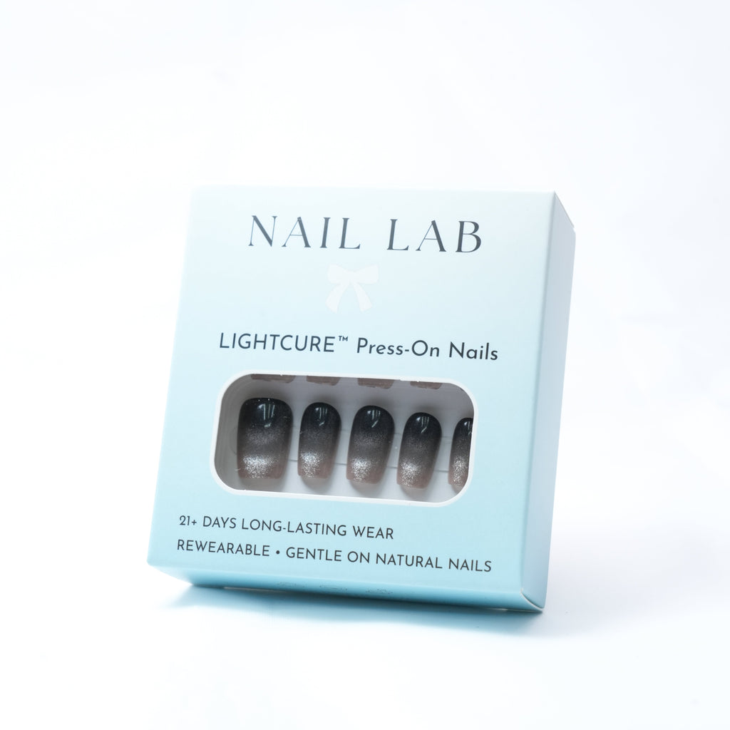 NAIL LAB LIGHTCURE press-on nails in nude-to-deep fade design