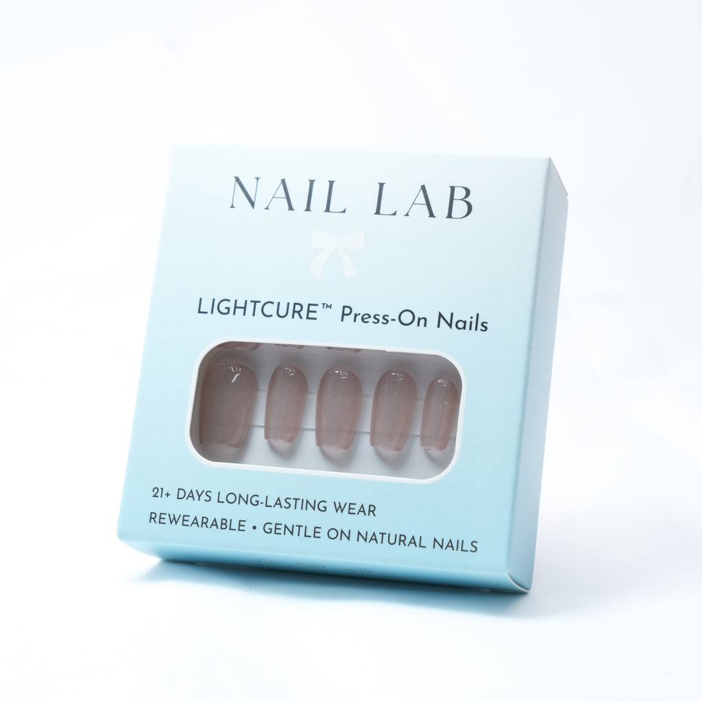 NAIL LAB LIGHTCURE press-on nails in natural blush nude tones